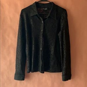 Woman’s button down lace long sleeve